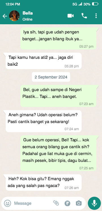 dapatkanbeasis1's tweet photo. Dibakar oleh ejekan dan hinaan, seorang wanita nekad terbang ke Negeri Plastik untuk membuktikan bahwa wajah baru bisa membuka pintu ke kehidupan yang benar-benar berbeda. #Negeriplastik #uningm https://t.co/WSPigVy8Oq https://t.co/WTcNgQsG5Q