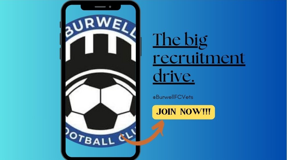 Looking for regular players ... 35yr+ to play every other Sunday.. 10:30ko.. 

Get in touch on FB or follow us on here!

<a href="/CambsFA/">Cambridgeshire FA</a> <a href="/findmeaplayer/">Find Me A Player</a> <a href="/matchark_uk/">Matchark: Find Players & Clubs</a> <a href="/findaplayer/">Find A Player</a> <a href="/Player_TeamFind/">Player/TeamFinder</a> <a href="/purelyplayers/">Purely Players - 🏴󠁧󠁢󠁥󠁮󠁧󠁿 #FFFUK</a> <a href="/theplayerfinder/">PlayerFinder</a> @Burwell_FC
