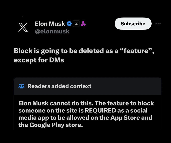 WojtekKardys's tweet photo. Elon Musk "walczy" o wolność słowa i jednocześnie dezinformuje, kłamie i oszukuje🚩

Pojawił się raport pozarządowej organizacji Center for Countering Digital Hate. Raport, który podsumować można tak: TwitterX dezinformuje (mowa o PLADZE), a Community Notes przestały prostować fakty. 

Wszyscy uwielbiamy tutaj Community Notes, które prostuje kłamliwe tweety. Tyle tylko, że one przestały działać. Te "notatki korygujące" fałszywe i wprowadzające w błąd posty dotyczące wyborów w USA nie były wyświetlane przy 209 z 283 postów* uznanych za dezinformujące, czyli aż przy 74%‼️

To nie wszystko, według analiz, kłamstwa dotyczące wyborów w USA uzyskały 13 razy więcej wyświetleń (!!!) niż prostujące je informacje Community Notes. 

Czyli Musk i ekipa ŚWIADOMIE tutaj oszukuje i manipuluje. Wszystko dla Trumpa (który nie jest lepszy). 

Sam dyrektor generalny Center for Countering Digital Hate - Imran Ahmed - powiedział: „notatki społecznościowe X to niewiele więcej niż pomoc w rwącym potoku nienawiści i dezinformacji, które podważają naszą demokrację i jeszcze bardziej polaryzują nasze społeczności”

Taka nas czeka przyszłość, jeżeli Trump wygra. Oszuści i kłamcy doczłapią się do władzy, a robią to depcząc demokracje i niszcząc jakiekolwiek standardy etyczne. 

* Dezinformacja pozbawiona korekty Community Notes dotyczyła najczęściej fałszywych twierdzeń, że wybory prezydenckie w 2020 r. zostały skradzione i że systemy do zliczania głosów są zawodne.