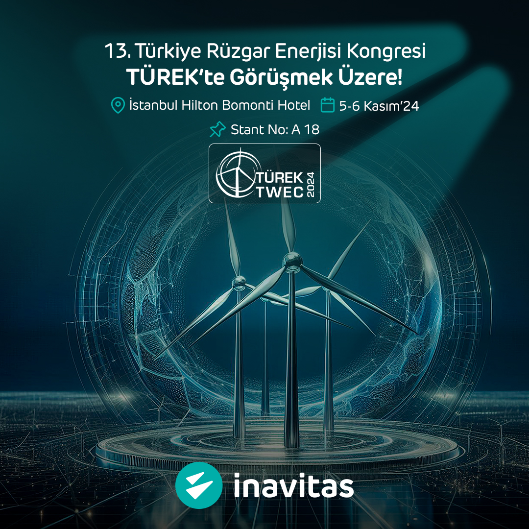 inavitascom's tweet photo. ⭐inavitas olarak, 13. Türkiye Rüzgar Enerjisi Kongresi (TÜREK)'te, rüzgar enerjisinin geleceğini şekillendiren dijital çözümlerimizi keşfetmek için sizleri A 18 numaralı standımıza davet ediyoruz.
Detaylı Bilgi ve Kayıt için: https://t.co/scpO3t8YXs #inavitaspulse #TUREK #TWEC https://t.co/6bWjAQ158t