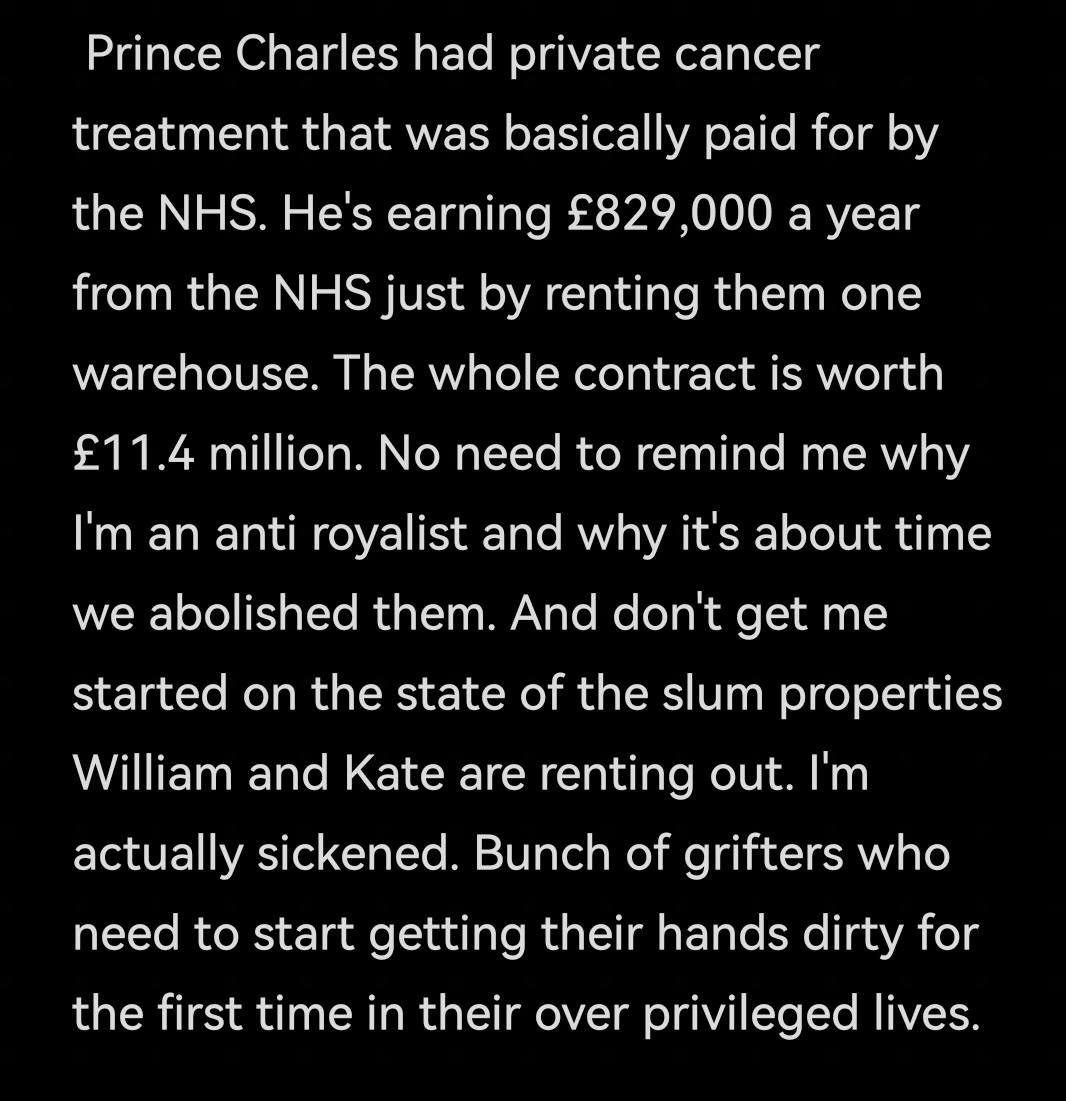 RosyDarling66's tweet photo. My thoughts on the biggest grifters in Britain  #AbolishTheMonarchy https://t.co/2ETScPzEqG