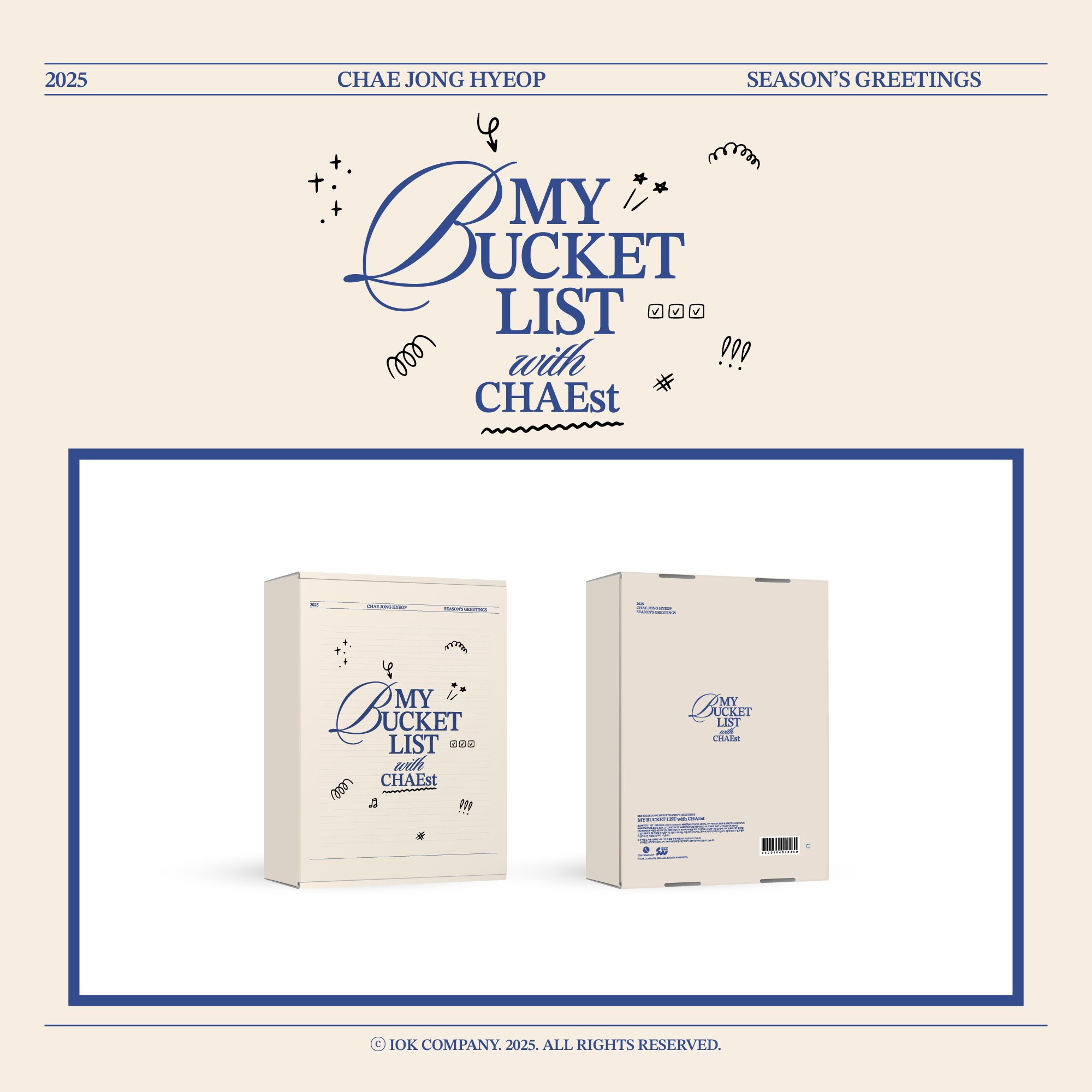 Amazon.co.jp: CHAE JONGHYEOP (チェジョンヒョプ, 채종협) - 2025 SEASON'S GREETINGS [ MY  BUCKET LIST with CHAEst ] 公式 シーグリ 輸入品 [並行輸入品] : おもちゃ