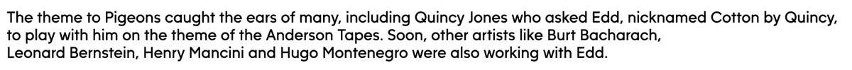 SiftedSand's tweet photo. RIP Quincy Jones.

From the liner notes of Moog Grooves by Edd Kalehoff. https://t.co/Py7RWQWzyr