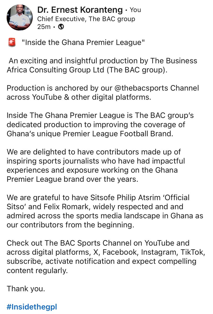 DrKoranteng's tweet image. We are #PumpedUp for Inside The Ghana Premier League #Insidethegpl