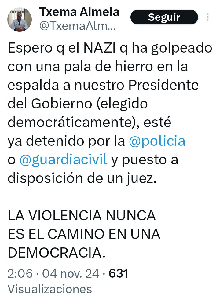 Que pena ver la deriva totalitaria de un personaje, que en su etapa como presidente del Murcia, se ganó el respeto de todos.
Que pena ver cómo ha dilapilado ese respeto por su posición política de extrema izquierda