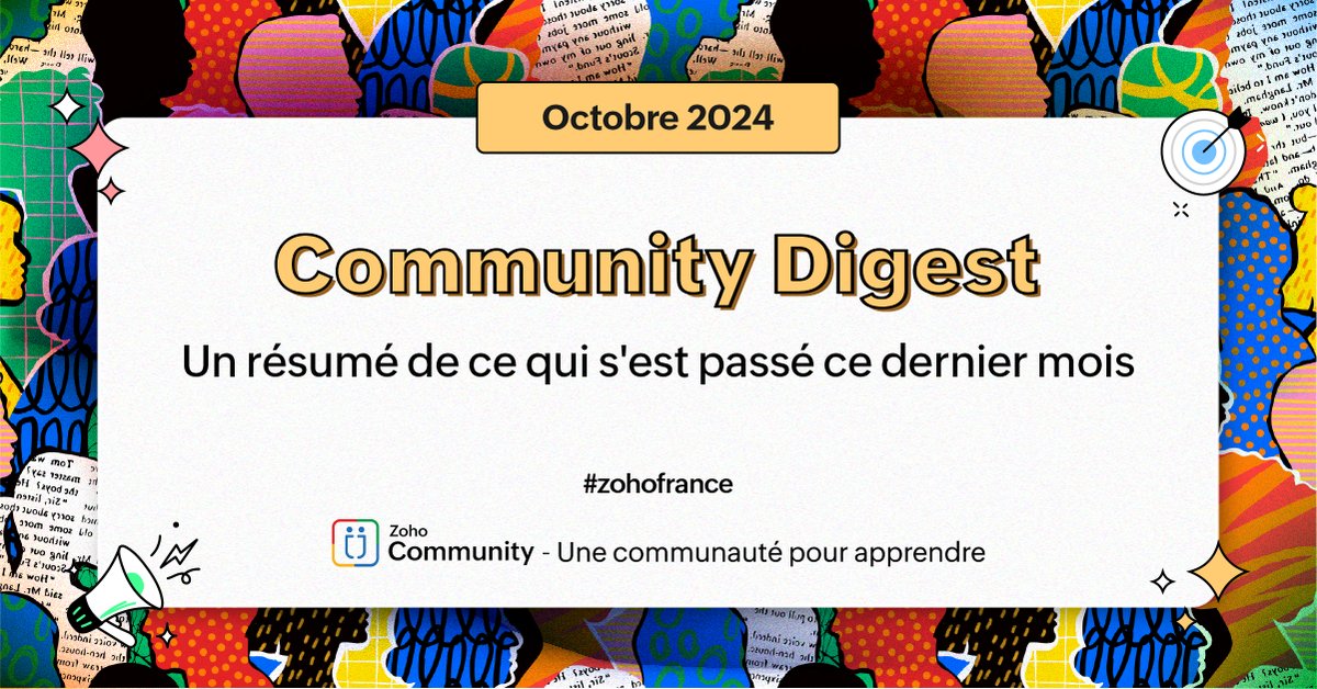 Le Community Digest d’octobre est en ligne ! 📢

Envie de rester à jour sur les nouveautés, les ressources et les événements de Zoho ? Ce résumé mensuel couvre les moments forts du mois dernier.

👉 Découvrez tous les détails ici : zurl.co/73Vm 

#ZohoCommunity