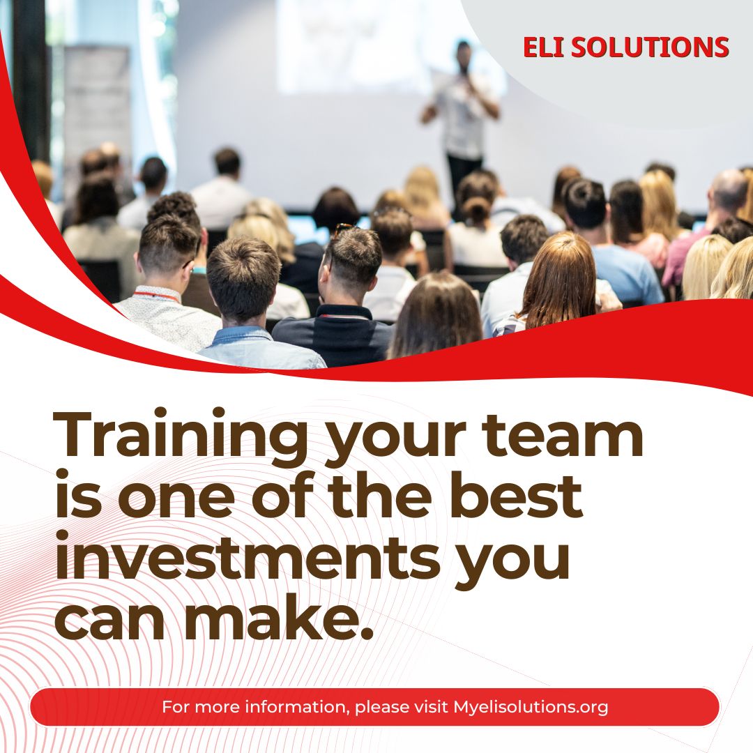 📚 Training your team is one of the best investments you can make. At ELI Solutions, we offer training programs that are tailored to your business needs, helping your team build the skills necessary to grow and succeed. Let’s create a plan that elevates your business.