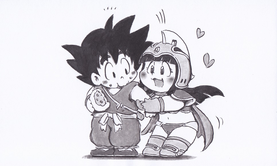 hiraoka_senitsu's tweet photo. 『ドラゴンボール』悟空とチチ https://t.co/TiYSEDVN1C