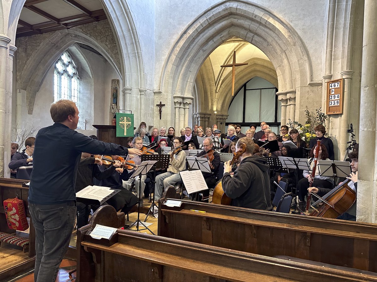 Our Mozart concert at St John’s, Tisbury, drew a capacity audience of 240. It was a joyous evening with our Cherubim Chamber Choir, a 32-strong orchestra led by Andrew Taheny, and conducted by <a href="/h_bradford96/">Harry Bradford</a>  and Arturo Serna, who brought the night to life! Thanks to all involved.
