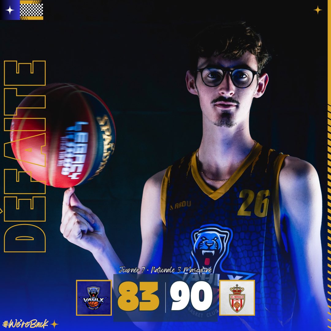 𝗗𝗘𝗙𝗔𝗜𝗧𝗘 ❌

Première défaite de la saison pour la N3 face à Monaco et ses espoirs pro A. 

Merci pour le soutien de tout le public venu encore très nombreux 🙏

On s’arrête pas, place au derby à St Priest la semaine prochaine 👊