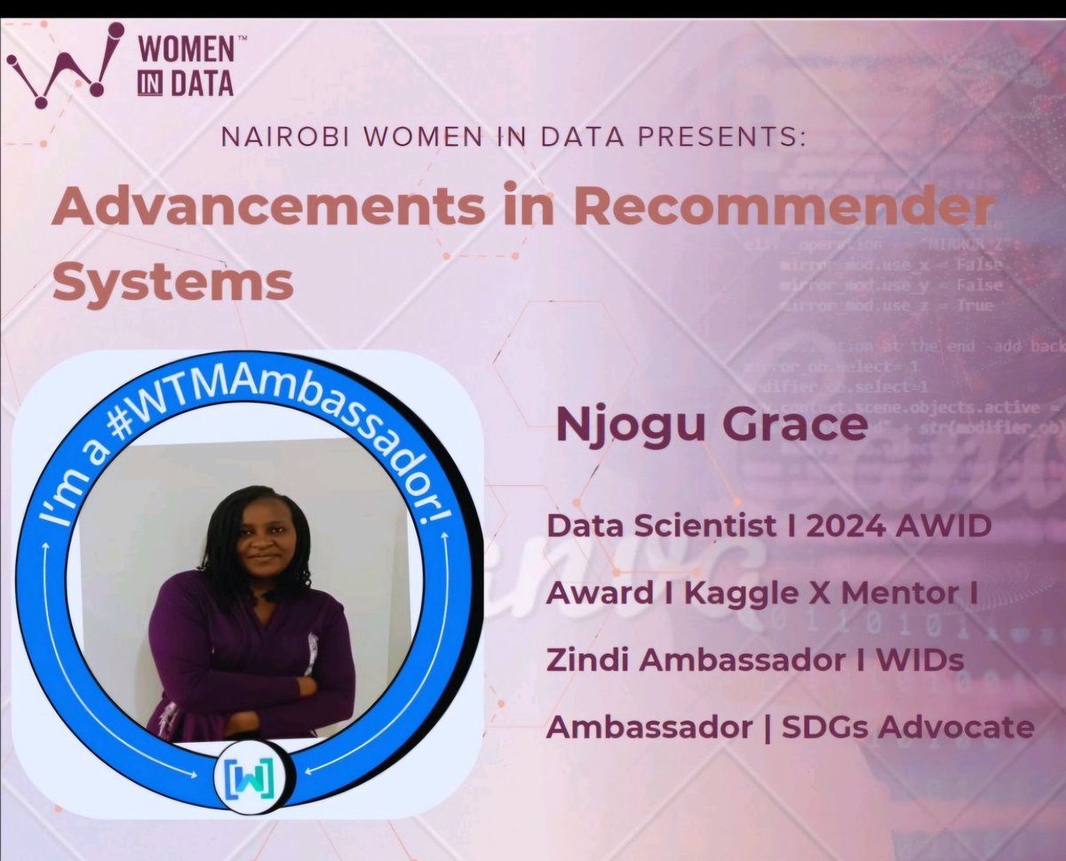 lady_zokki's tweet photo. Recommender Systems enhance engagement and satisfaction by making our interactions with technology more intuitive and tailored, and that's why @womenindataorg are diving into their impact and potential.
#techevents #womenindata #recommendersystems #techdiscussions #innovation https://t.co/mfiYf13TpT