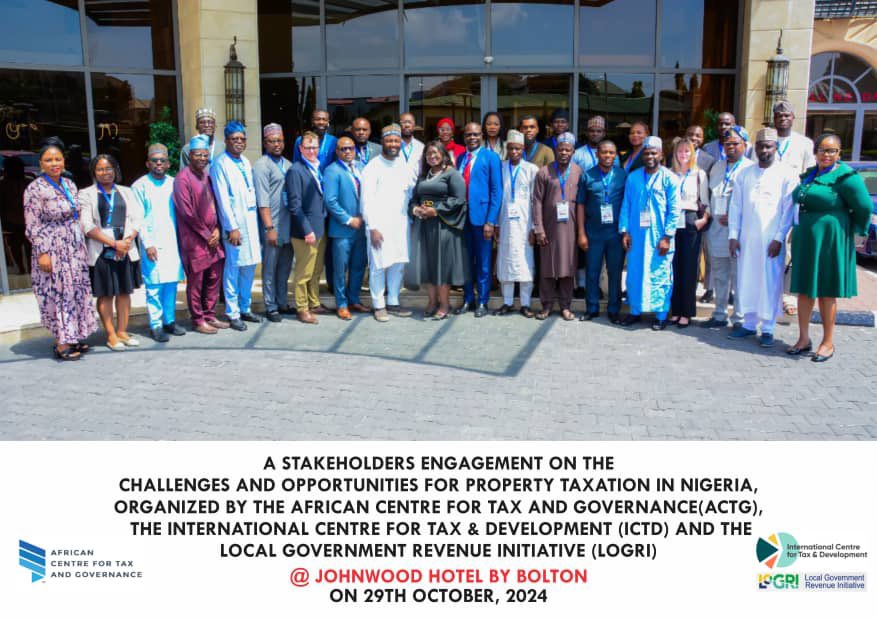 Thanks to our partners <a href="/LoGRITax/">Local Government Revenue Initiative (LoGRI)</a> and <a href="/ICTDTax/">International Centre for Tax and Development</a> for this wonderful program. We look forward to accelerating the work on property taxation in Nigeria as a means to improve subnational revenue and self-dependence.