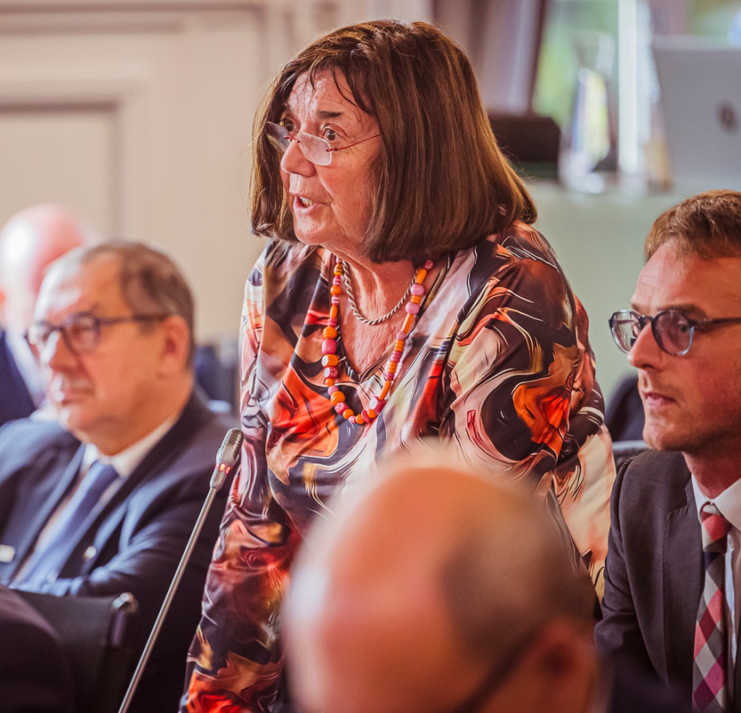 Departement_AIN's tweet photo. #session01 Les conseillers dép ont rendu hommage à Hélène Bertrand Maréchal. Suite à son décès, sa suppléante Marie Jo Bardet a pris ses fonctions. Autres changements au sein de l’exécutif dép : nouvelles délégations pour Martine Tabouret et @damienabad➡️https://t.co/YS2BcerLwv https://t.co/4f1DVSSY8y