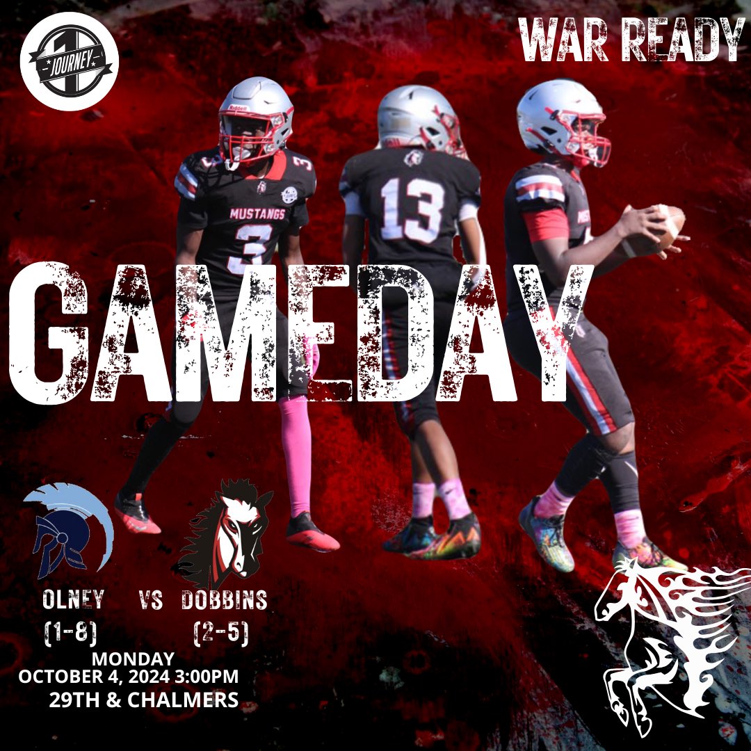 DMustangs_fb's tweet photo. GAMEDAY VS OLNEY‼️ #WarReady🔥 #MustangNation🐎 https://t.co/nUzSfTHbkf