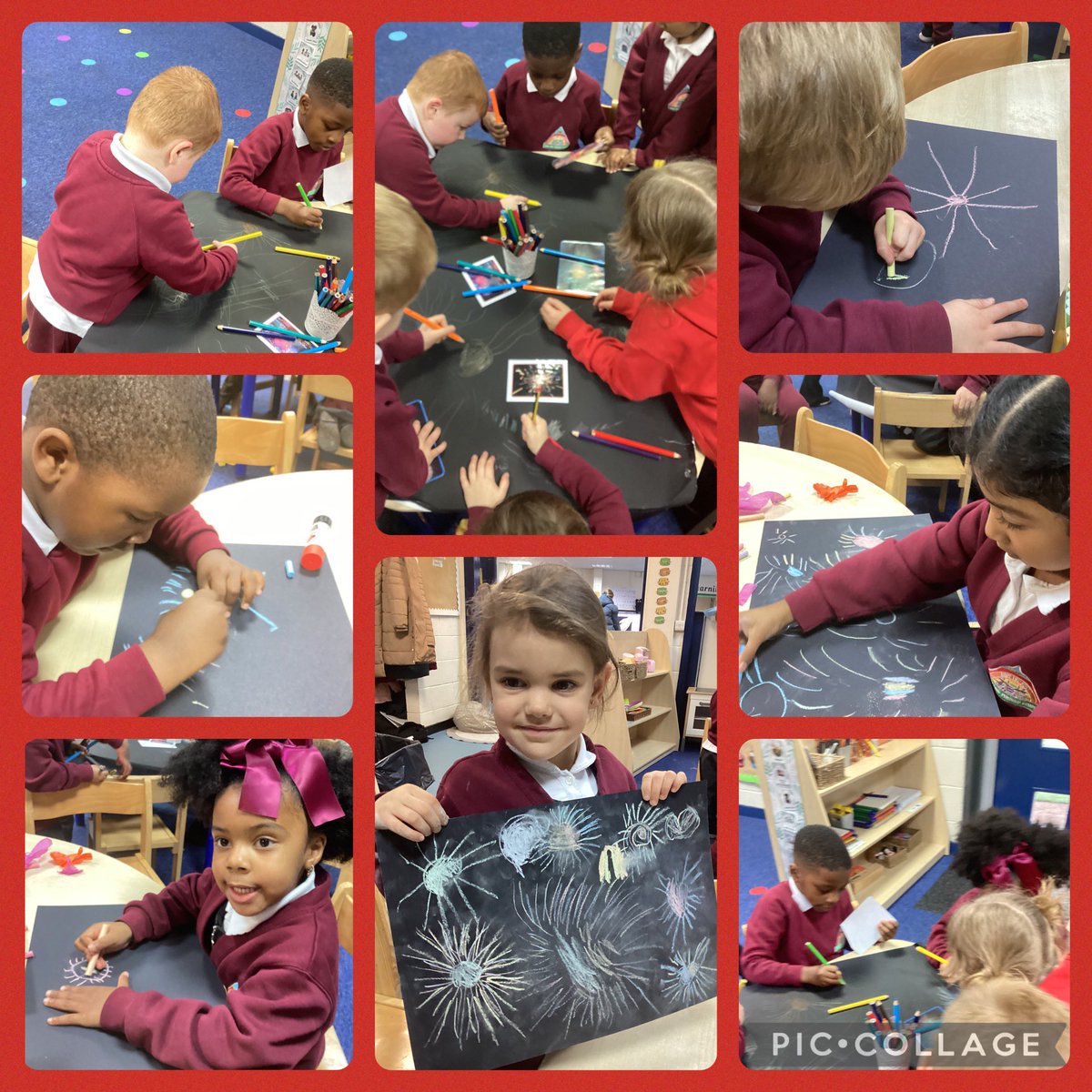 We have started out Bonfire Night celebrations today, we have created our own amazing firework pictures! 🎆🎇<a href="/MissKellyMLP/">Miss Kelly</a>