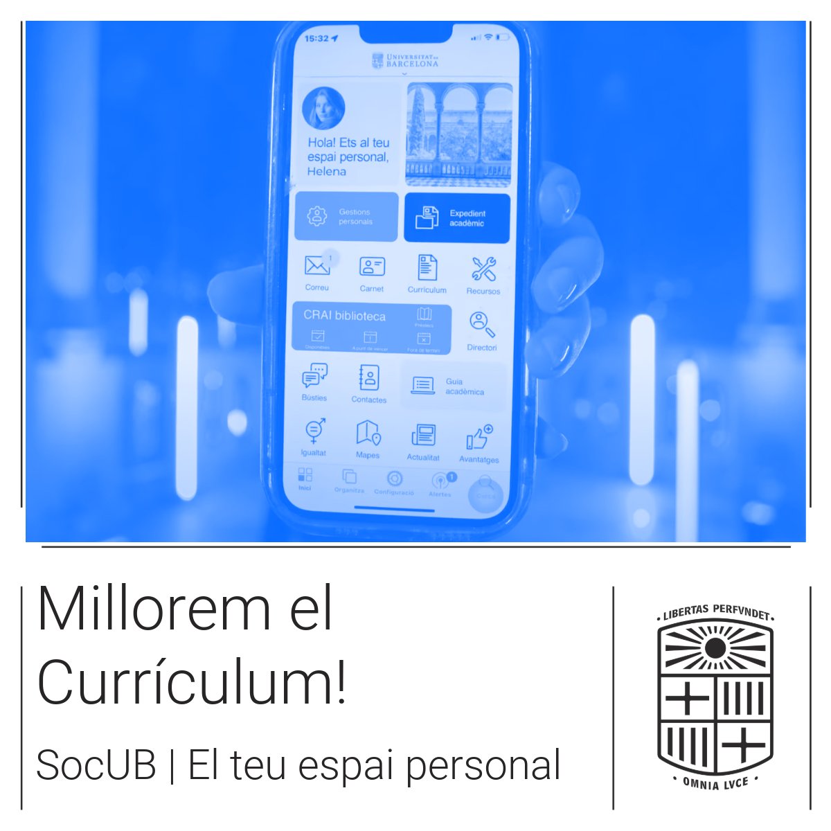 UniBarcelona's tweet photo. #SocUB | 📲 La funció de Currículum del teu espai personal a l’app SocUB s’actualitza! 

➡️ Et serà més fàcil fer-hi modificacions i en trauràs més profit!

🔗 Informa’t de les millores! 👉 https://t.co/8e89JxiXrs https://t.co/xGw9ZXit8F