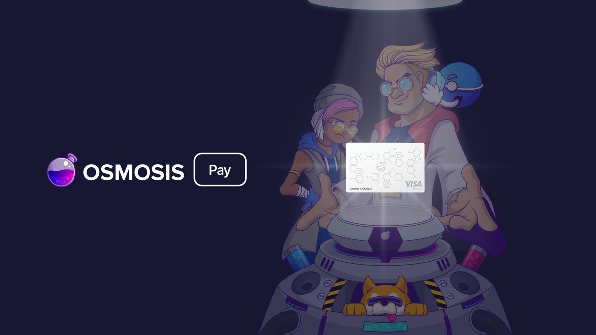 Do more with your crypto 💥 You can fund your new Osmosis Card (powered by  @Cypher_HQ_) with your assets on Osmosis, including USDC, USDY, and more.  Support for more assets coming 🔜