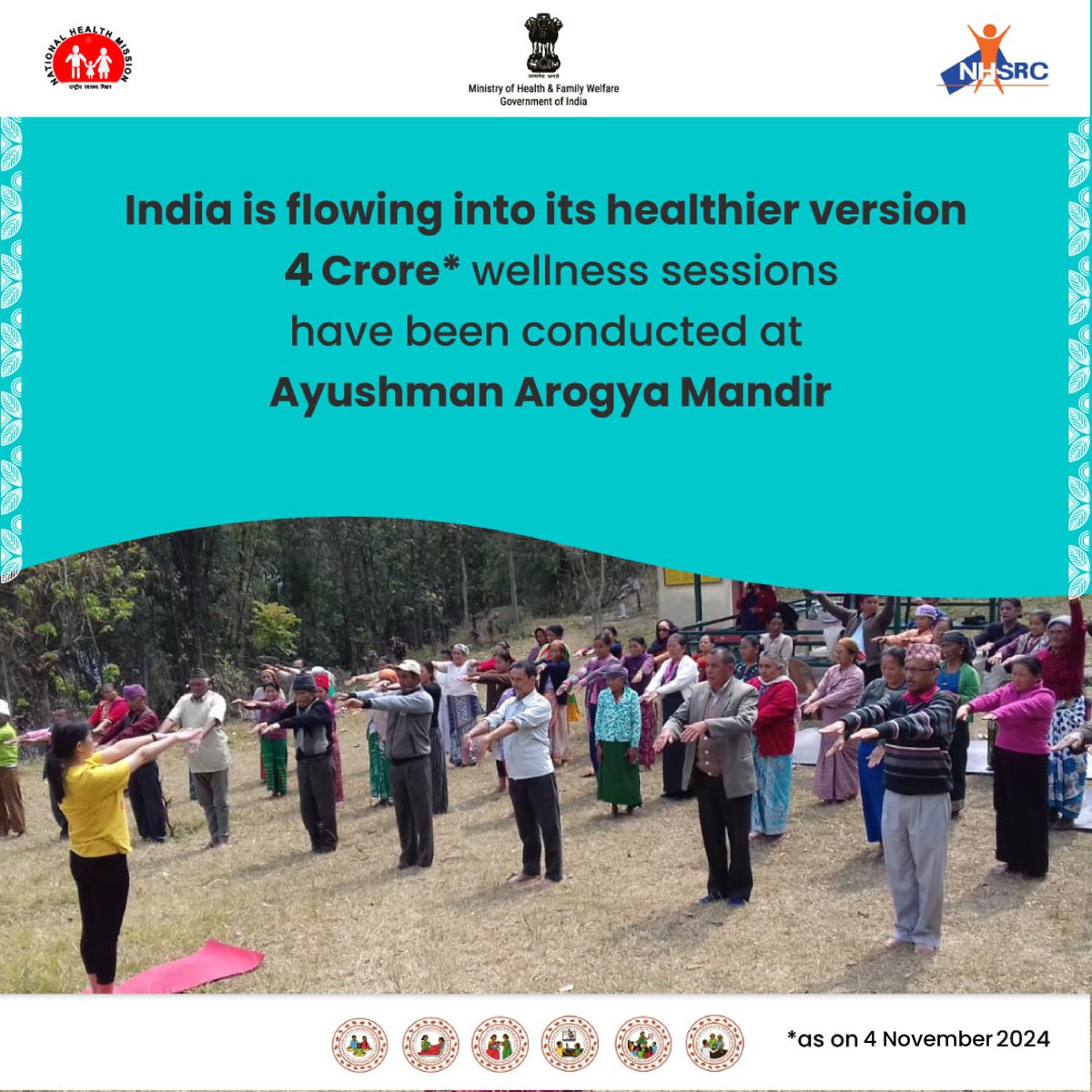 A_ArogyaMandir's tweet photo. Always committed to holistic well-being!
#AyushmanArogyaMandir’s #WellnessSessions offer a special opportunity for citizens to embrace both mental and physical health. 🧠💪 Take care of yourself by availing this service.
#HealthForAll #Yoga https://t.co/ppZ8uwOKHx