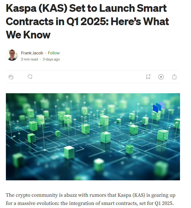 EggSlonker69's tweet photo. GM. $KAS is the Endgame. Goodbye $ETH. 
Research @KaspaCurrency https://t.co/RQxrf8tAZX