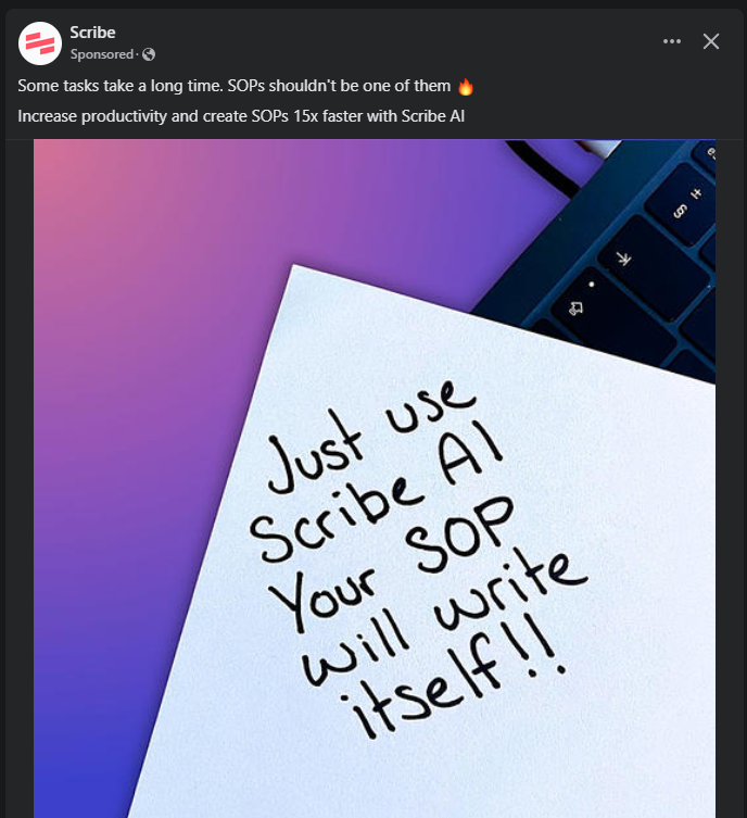SOPS - AI is coming for you. 

(Not convinced this advert's understanding of the word "sops" is the same as ours.)