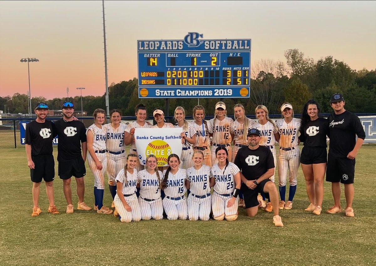 Your Banks County Leopards finished the 2024 season fourth in the state, with a record of 31-6 and a Region 8-D1 championship. We’re incredibly proud of this group of athletes!