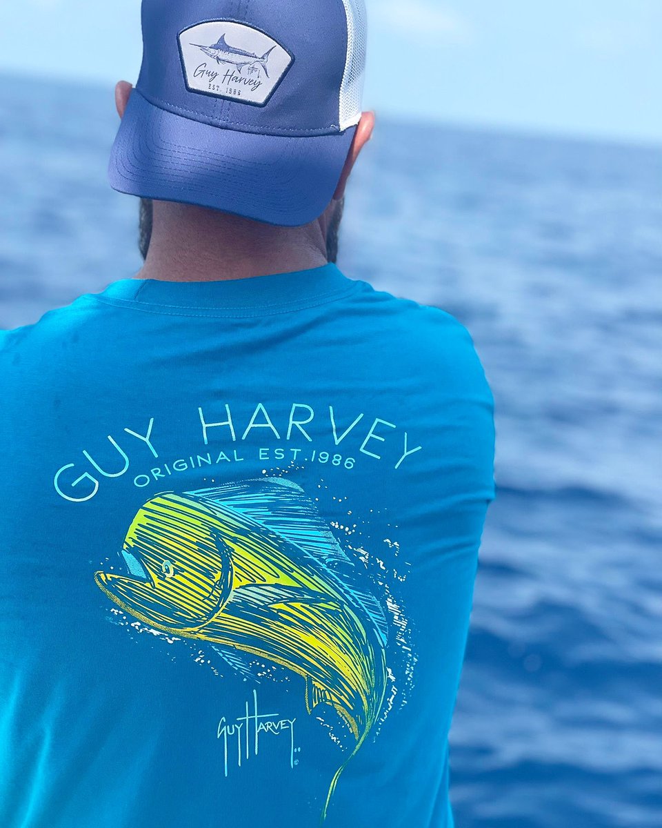 Get excited! Not only is it #MahiMonday but ALL tees are now 20% OFF - use code “TEEUP” at checkout! Limited time only. Don’t miss the boat 😉 
#GuyHarvey #GHF #LoveTheBlue
