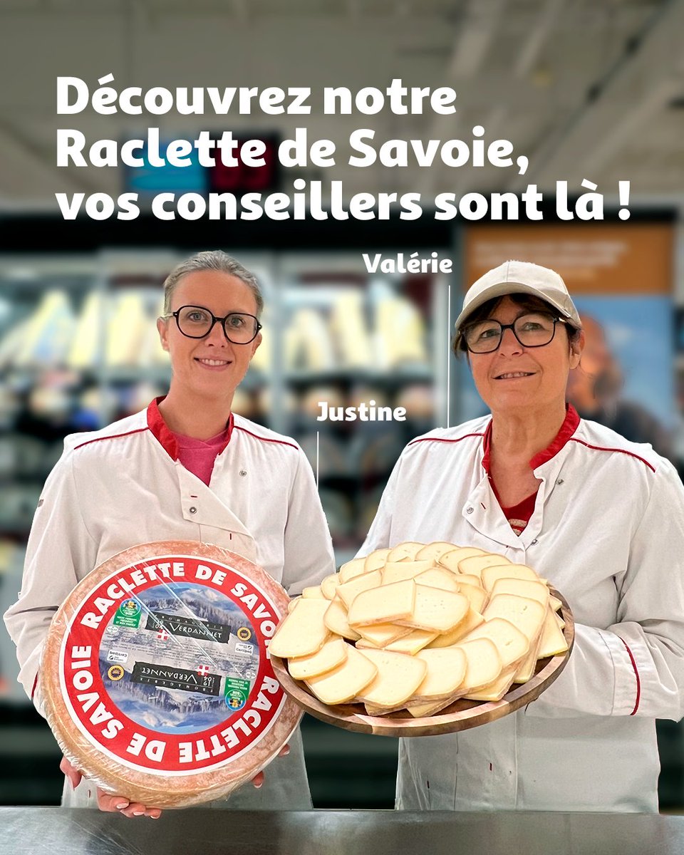 La raclette de savoie filière #Auchan #CultivonsLeBon met tout le monde d’accord 🧀🌱

🥛 À base de bon lait cru 

🐄 Un pâturage de minimum 6 mois

🏔️ Affinage traditionnel de 56 jours minimum, sur des planches en épicéa