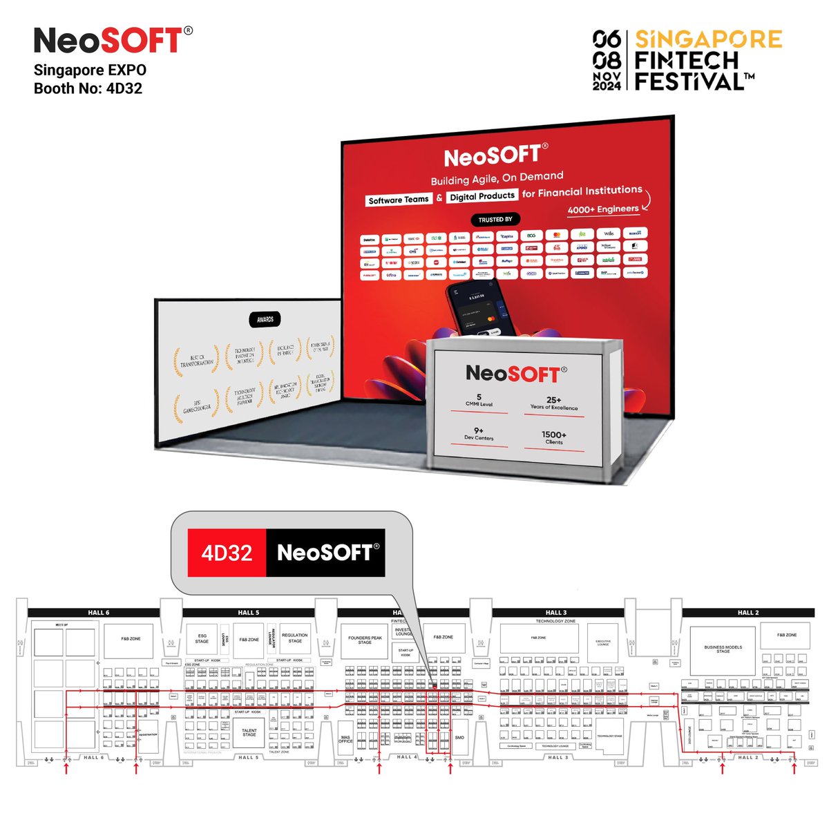Meet me at #singapore #SFF2024 #singaporefintechfestival #neosoft #fintech #bfsi #insurtech #ai #startups #forbes #ml #singaporefintechfestival2024 #apac #mbs