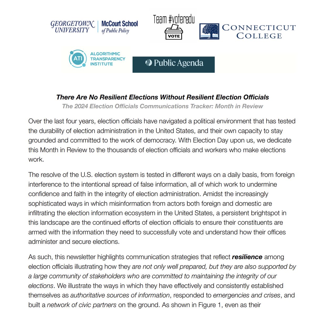 Happy Election Hero Day! @Mara_Suttmann and I are excited to share our Month in Review newsletter from our EO Comms Tracker. Our theme is resilience: thank you to all election officials and workers, and all stakeholders who make democracy work.
merivaki.com/election-offic…