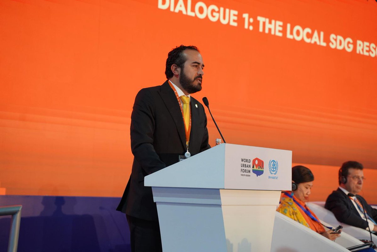 📍World Assembly of #LocalGovs

🇪🇨 William Patricio Maldonado, Mayor of Nabón, stresses that #WUF12 is an opportunity for the constituency of <a href="/AMEcuador/">Municipalidades Ec</a> to exchange practices to address public service provision amidst multiple challenges, like the energetic crisis.
#Listen2Cities