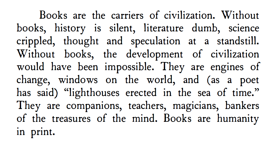 infinitebooks's tweet photo. American historian Barbara W. Tuchman on the power of books https://t.co/o0DKlOBpd5