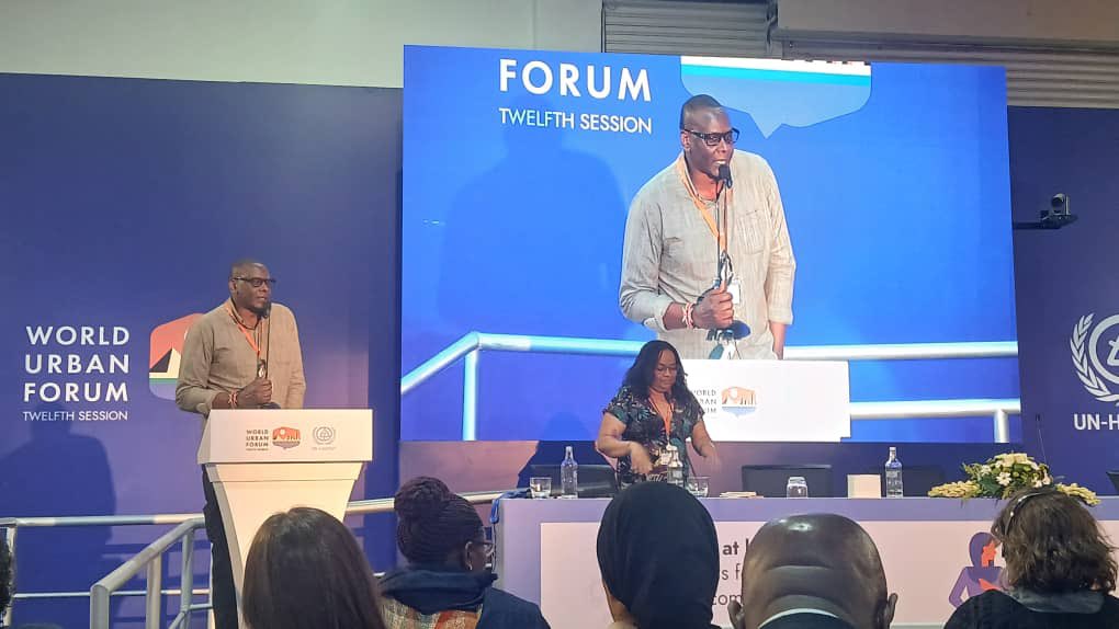 Muungano wa Wanavijiji (@wanavijiji_sdi) on Twitter photo Day 1 of the World Urban Forum in Cairo, Egypt, has started with a bang! <a href="/sdi_net/">Slum Dwellers International</a> President <a href="/MuturiKarimi/">joe muturi karimi</a> is speaking at the Grassroots Assembly.
Check out the SDI events schedule for details about Special Sessions, Dialogues, and Roundtables in which we will be participating: Day 1 of the World Urban Forum in Cairo, Egypt, has started with a bang! <a href="/sdi_net/">Slum Dwellers International</a> President <a href="/MuturiKarimi/">joe muturi karimi</a> is speaking at the Grassroots Assembly.
Check out the SDI events schedule for details about Special Sessions, Dialogues, and Roundtables in which we will be participating: