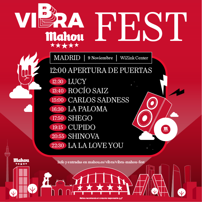franccescats's tweet photo. Vendo 1 entrada para el @VibraMahou este 9/11. Por el DANA de Valencia no nos podremos desplazar a Madrid. Más barata que en compra normal. 🍻🎵♻️ #VibraMahouFest #Lucy #RocioSanz #CarlosSadness #LaPaloma #Shego #Cupido #Shinova #LALALOVEYOU https://t.co/Lce4G36Hf7