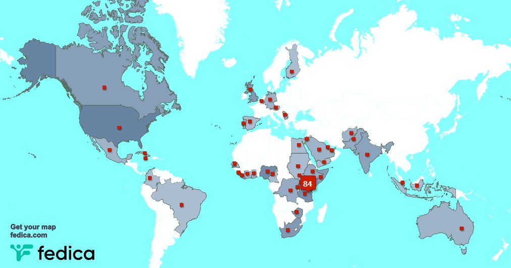 I have 11 new followers from Kenya, and more last week. See fedica.com/!Dunfoster