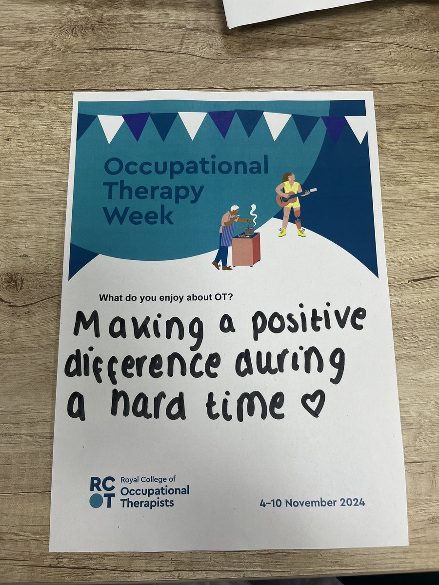 OT in ITU @ UHL (@uhlcritcareot) on Twitter photo ๐OT Week ๐ - Power of Occupational Therapy
ICU/Surgery Team sharing reasons why they are passionate about the role! <a href="/uhltherapy/">uhltherapy</a> <a href="/SandraSpeller1/">Sandra Speller ๐</a> <a href="/theRCOT/">Royal College of Occupational Therapists</a> ๐OT Week ๐ - Power of Occupational Therapy
ICU/Surgery Team sharing reasons why they are passionate about the role! <a href="/uhltherapy/">uhltherapy</a> <a href="/SandraSpeller1/">Sandra Speller ๐</a> <a href="/theRCOT/">Royal College of Occupational Therapists</a>