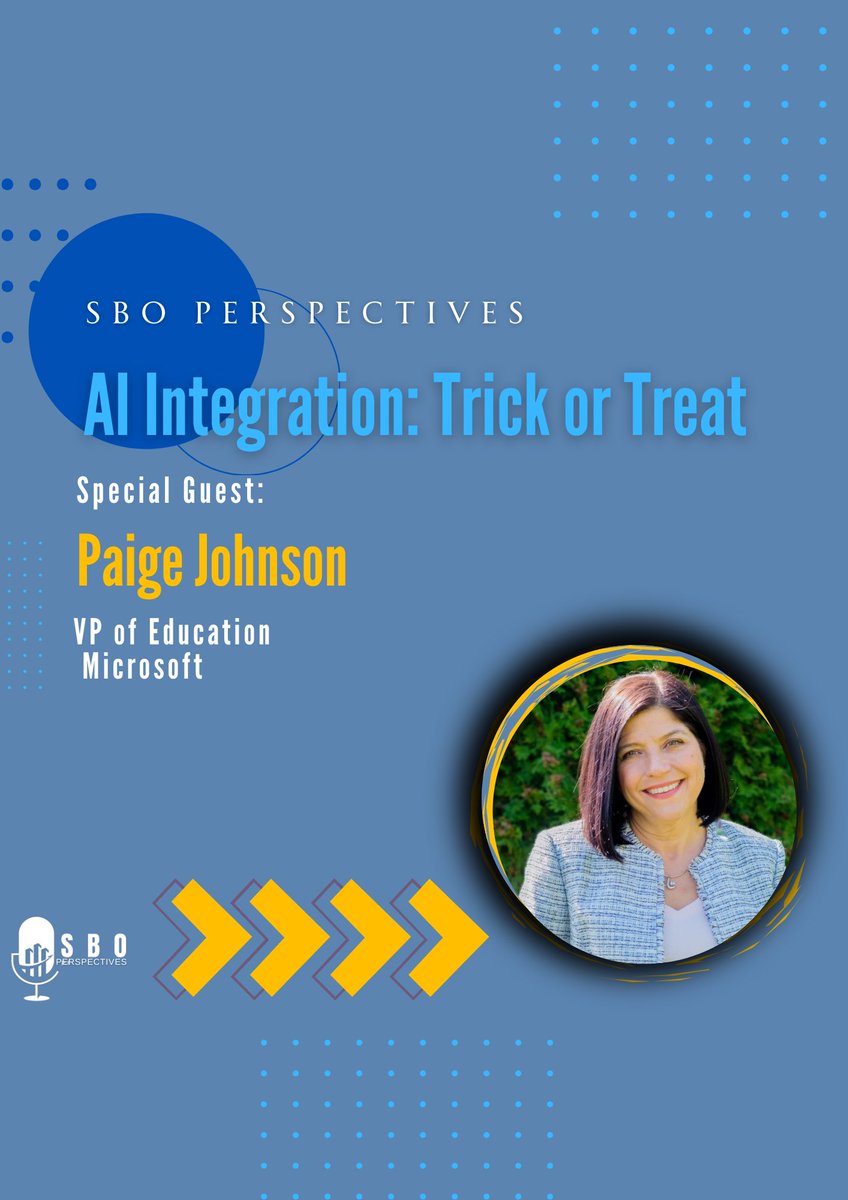 Listen in on industry expert, <a href="/paigejohnsonk12/">Paige Johnson (she/her)</a>, as she discussion AI integration.  #sboperspectives #ArtificialIntelligence 

open.spotify.com/episode/0vzwdk…

podcasts.apple.com/us/podcast/ai-…