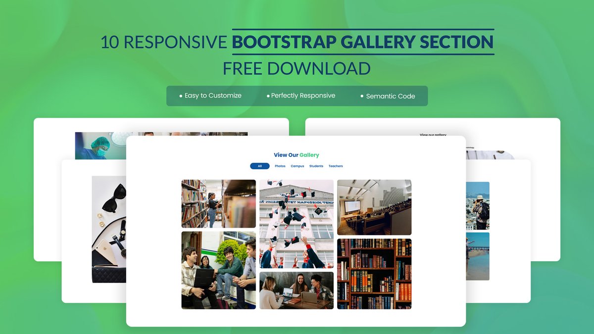 DesignToCodes's tweet image. Get your gallery section solution with 10 Responsive Bootstrap Gallery Section Free Download
Get yours:go.designtocodes.com/v67hPz
#Gallery #Section #kit
#d2c #bootstrap #DedignToCodes