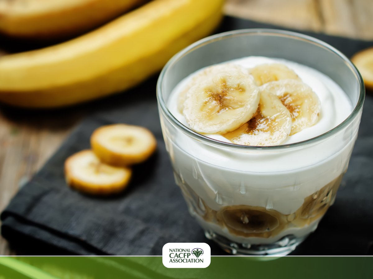 Snack Attack! Try out these #CACFPCreditable snack combinations when you plan your next grocery trip:

Banana and yogurt
Applesauce and crackers
Blueberries and pretzels
Pineapple smoothie
Sliced grapes and cheese stick