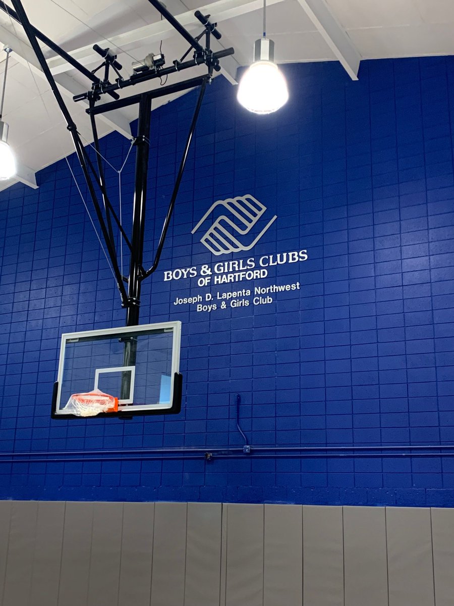 .5” thick interior cast brush aluminum pin mounted letters installed on brick #signs #boysandgirlsclub #hartford #Aluminum #connecticut