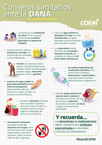 #DANA: Recuerda que las donaciones de #medicamentos deben realizarse por entidades especializadas, evitando el “reciclaje de medicamentos” o usar aquellos que han salido del canal de control #farmacéutico. Aquí tienes unos #consejossanitarios bit.ly/DANAConsejosan…
#BlogCOFM