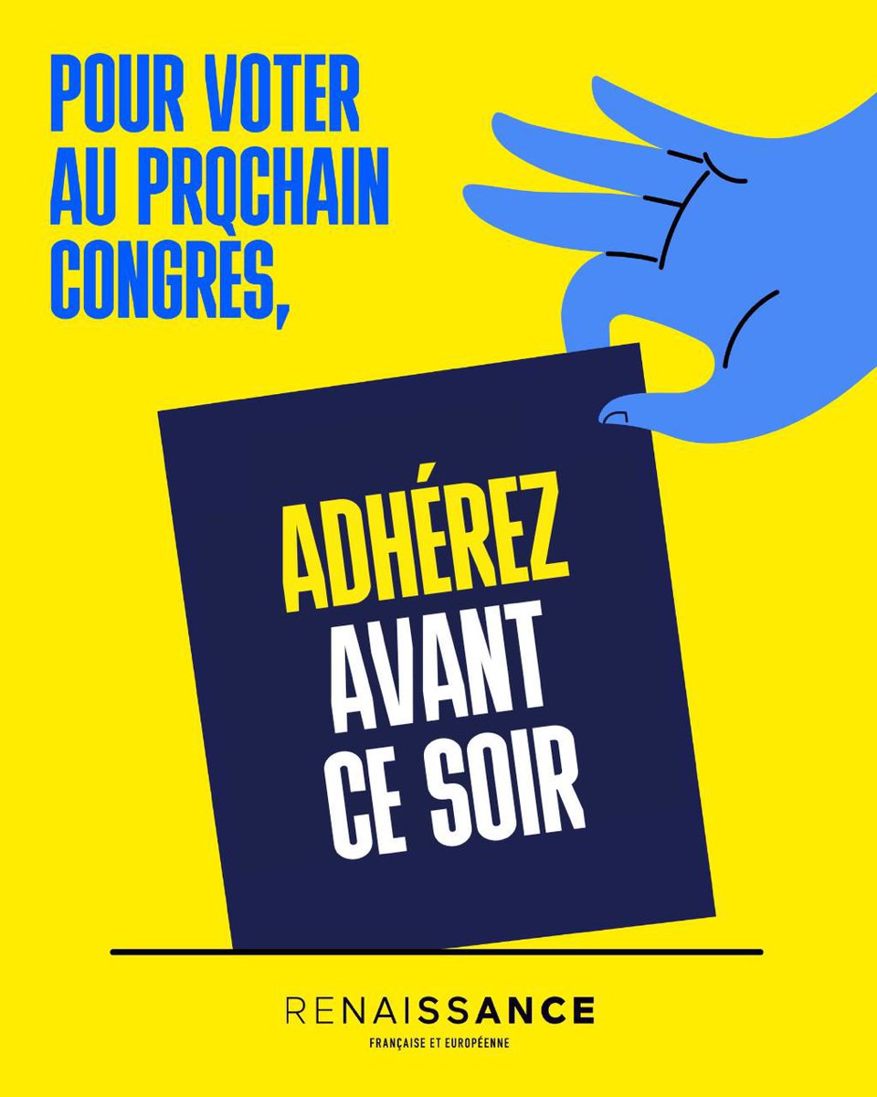 Martin Garagnon (@martingaragnon) on Twitter photo S’engager en politique reste encore le meilleur moyen pour faire changer la société en démocratie.
Rejoignez <a href="/Renaissance/">Renaissance</a> 🗳️
parti.re/jp S’engager en politique reste encore le meilleur moyen pour faire changer la société en démocratie.
Rejoignez <a href="/Renaissance/">Renaissance</a> 🗳️
parti.re/jp