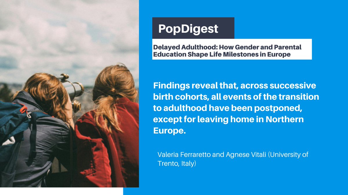 Population Europe (@populationeu) on Twitter photo š¢#PopDigest alert!
Using <a href="/ESS_Survey/">European Social Survey</a> data, <a href="/v_ferraretto/">Valeria Ferraretto</a> and <a href="/agnevitali/">Agnese Vitali</a> (<a href="/CSIS_Unitn/">CSIS</a>) explore shifting trends in the journey to adulthood across Europe.
Dive into the full story here:
štinyurl.com/4twkfbz4 š¢#PopDigest alert!
Using <a href="/ESS_Survey/">European Social Survey</a> data, <a href="/v_ferraretto/">Valeria Ferraretto</a> and <a href="/agnevitali/">Agnese Vitali</a> (<a href="/CSIS_Unitn/">CSIS</a>) explore shifting trends in the journey to adulthood across Europe.
Dive into the full story here:
štinyurl.com/4twkfbz4