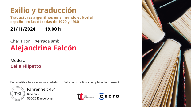 trad_yolanda's tweet photo. Compas, nos vemos en la @libreria_f451 el 21 de noviembre. 📒🖊️

@acetraductores
@CEDROenlinea https://t.co/6osd9Yupr6