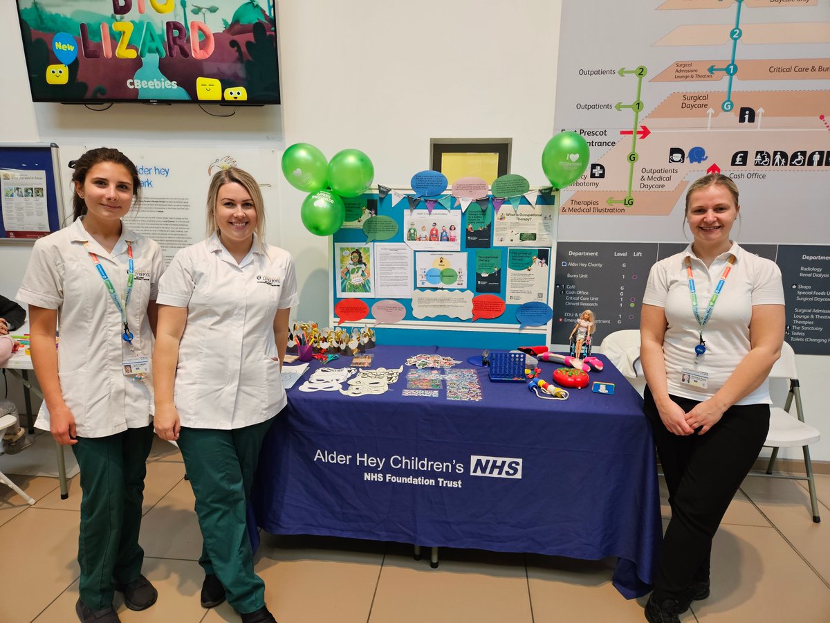 Alder Hey Occupational Therapy (@alderheyot) on Twitter photo Happy OT Week 2024!
At Alder Hey, our OT students from the University of Liverpool are helping us promote the power of OT with a superhero themed stand in the hospital atrium.
@alderhey @<a href="/RCOT_CYPF/">RCOT CYPF</a> <a href="/RCOTStudents/">RCOTStudents</a> <a href="/theRCOT/">Royal College of Occupational Therapists</a> Happy OT Week 2024!
At Alder Hey, our OT students from the University of Liverpool are helping us promote the power of OT with a superhero themed stand in the hospital atrium.
@alderhey @<a href="/RCOT_CYPF/">RCOT CYPF</a> <a href="/RCOTStudents/">RCOTStudents</a> <a href="/theRCOT/">Royal College of Occupational Therapists</a>