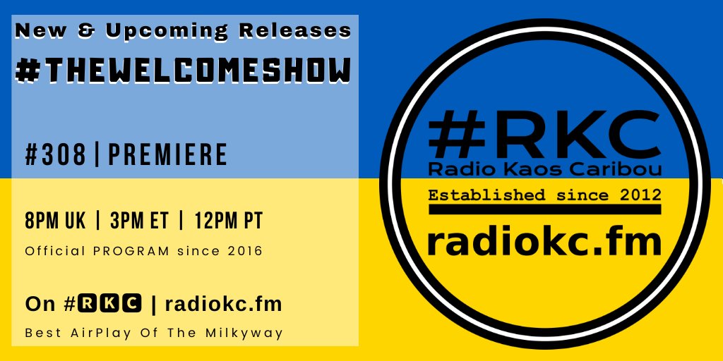 TODAY

🕗8PM UK⚪3PM ET⚪12PM PT

#TheWelcomeShow #308 PREMIERE

🆕&amp; Upcoming Releases

⬇️Details⬇️
🌐 fb.com/RadioKC/posts/…

📻 #🆁🅺🅲 featuring

Altercation x <a href="/auntyaf/">auntyrae</a> x Windu │ <a href="/maiabarouh/">Maïa Barouh マイア・バルー</a> │ <a href="/jazzygoldmusic/">jazzygold</a> │ @stevemgreene │ <a href="/MavenGraceMusic/">Maven Grace</a> 

.../...