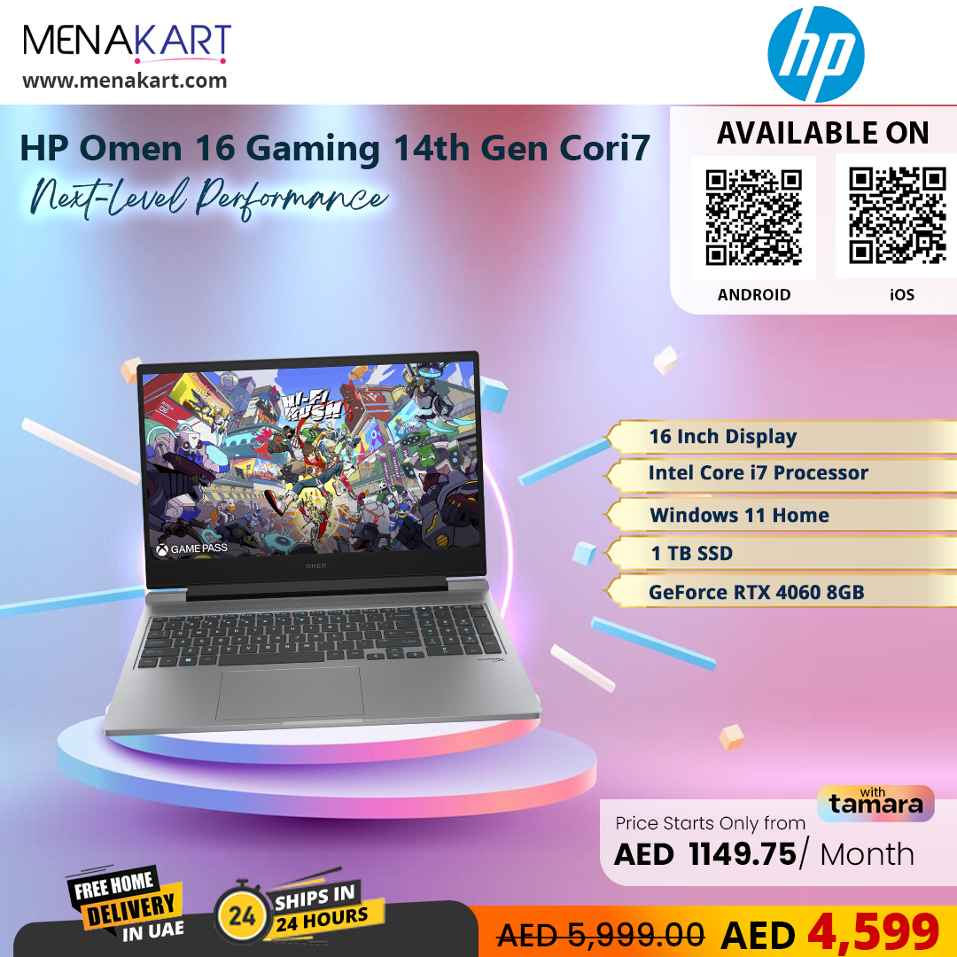 menakart's tweet image. The HP Omen 16 gaming laptop combines precision engineering with powerful performance - the perfect blend of speed, style, and serious power.

Buy Now: menakart.com/hp-omen-16-gam…

#HP #HPOmen #GamingLaptop #IntelCorei7 #TechPower #NextLevelGaming #ecommerce #Dubai #uae