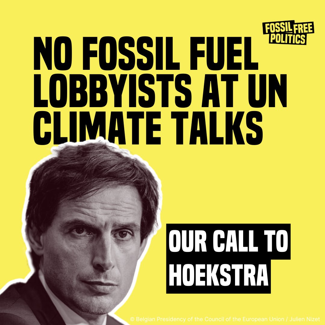 Fossil Free Politics (@fossilfreeeu) on Twitter photo We and 111 other organisations sent an open letter to EU climate chief <a href="/WBHoekstra/">Wopke Hoekstra</a> with a simple request: don't bring fossil fuel lobbyists to the COP this year.
✉️ Read the full letter here 👇
fossilfreepolitics.org/uncategorized/…
#FossilFreePolitics #FossilFreeEU We and 111 other organisations sent an open letter to EU climate chief <a href="/WBHoekstra/">Wopke Hoekstra</a> with a simple request: don't bring fossil fuel lobbyists to the COP this year.
✉️ Read the full letter here 👇
fossilfreepolitics.org/uncategorized/…
#FossilFreePolitics #FossilFreeEU