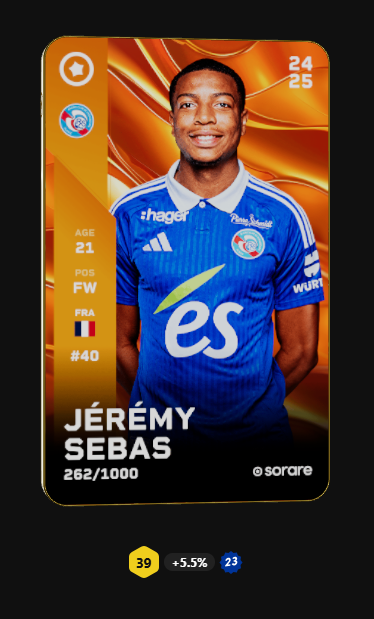 ⚠️ SORARE GIVEAWAY ⚠️
Jérémy Sebas 2024 - Limited 262/1000

To win:
1⃣ Follow <a href="/norbelfc/">norbel</a>
2⃣ Like this post
3⃣ Repost this post

The winner will be drawn on November 15!

Good luck!

#sorare #giveaway #soraregiveaway