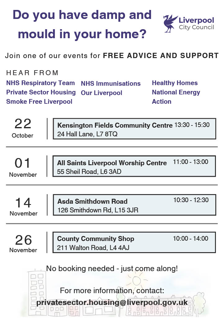 🛠️ Renting and dealing with damp or mould? Get free advice and support to tackle it! Join the upcoming info sessions to learn your rights and ways to address damp in rented homes.