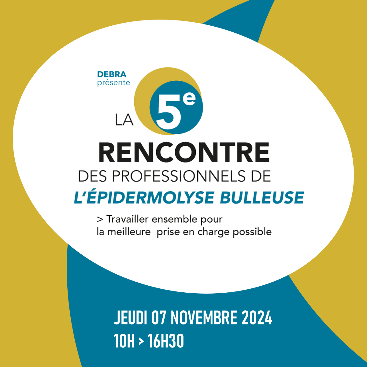 [Rappel] 📢

Dans quelques jours aura lieu la 5ᵉ journée des professionnels de l'épidermolyse bulleuse. 

Nous venons de mettre à jour le programme sur notre site. 

Nous vous attendons nombreux afin d'échanger et améliorer la prise en charge des patients atteints d'EB !